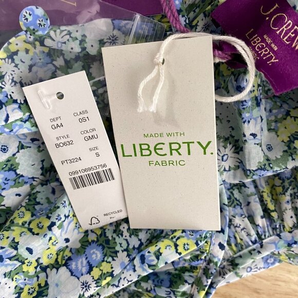 J. Crew Liberty Palermo Smocked Waist Mini Dress Thorpe Hill Small NWT DR-1250 - Picture 9 of 15